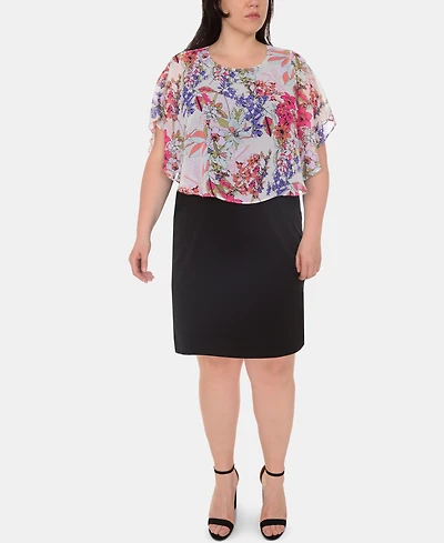 Ny Collection Plus Size Popover Poncho Dress