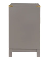 Herley 3-Drawer Gold Accent End Table Nightstand