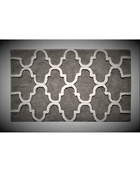 Saffron Fabs Geometric Non-Skid Cotton Bath Rug