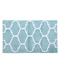 Saffron Fabs Geometric Non-Skid Cotton Bath Rug