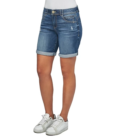 Democracy 5" Destructed "Ab" Solution Rolled Cuff Short