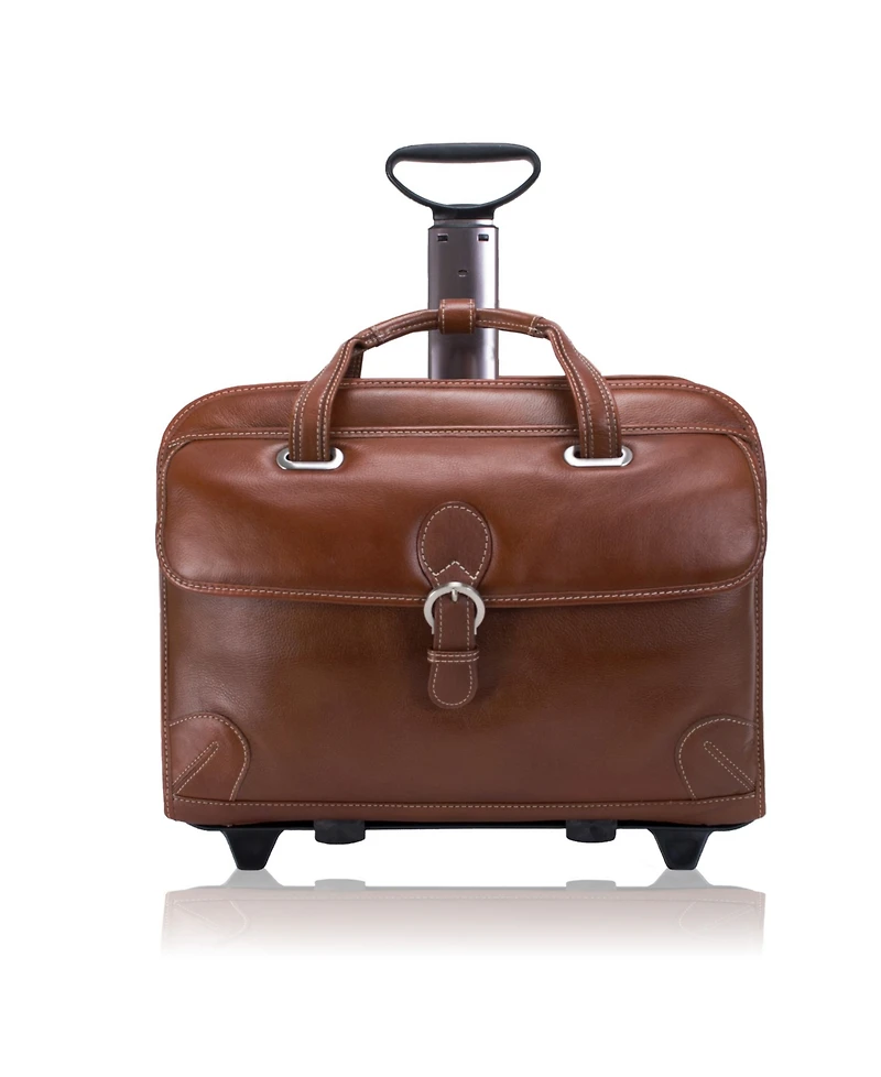 McKlein Siamod Carugetto Patented Detachable -Wheeled Laptop Briefcase