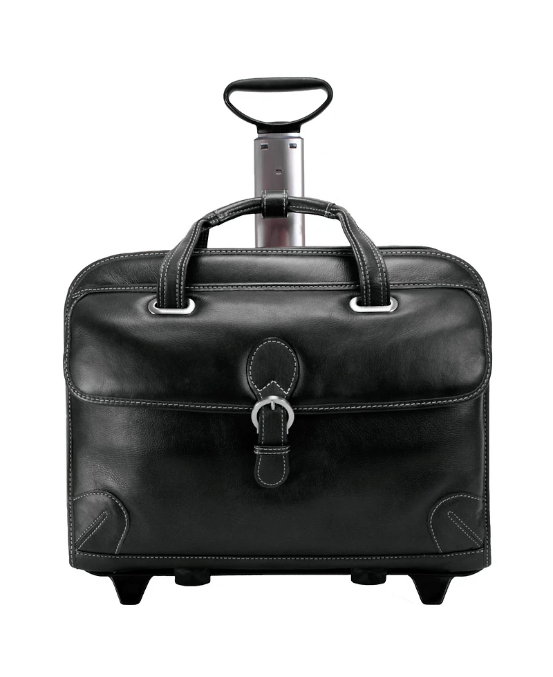 McKlein Siamod Carugetto Patented Detachable -Wheeled Laptop Briefcase