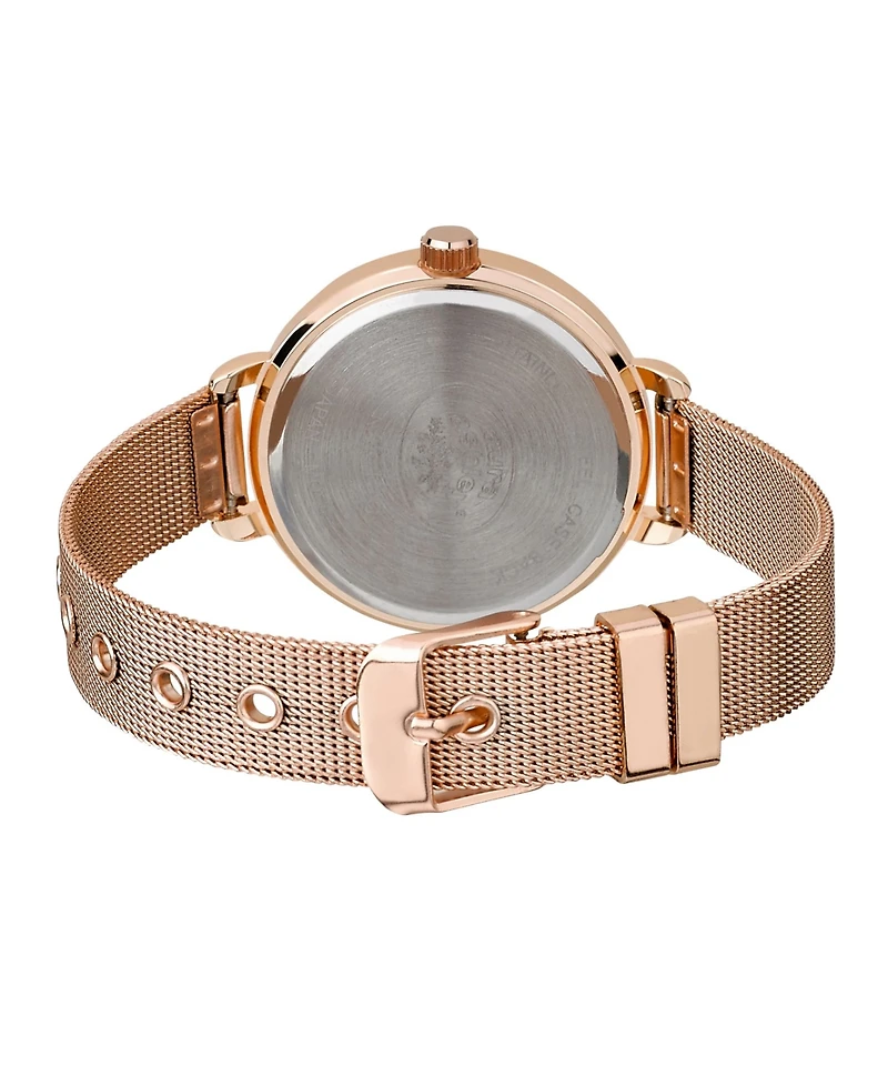 Laura Ashley Rose Gold Mesh Watch