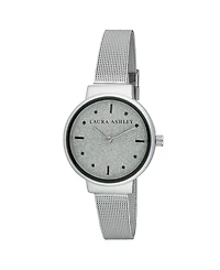 Laura Ashley Spray Silver Mesh Powered Glitz Dial Watch