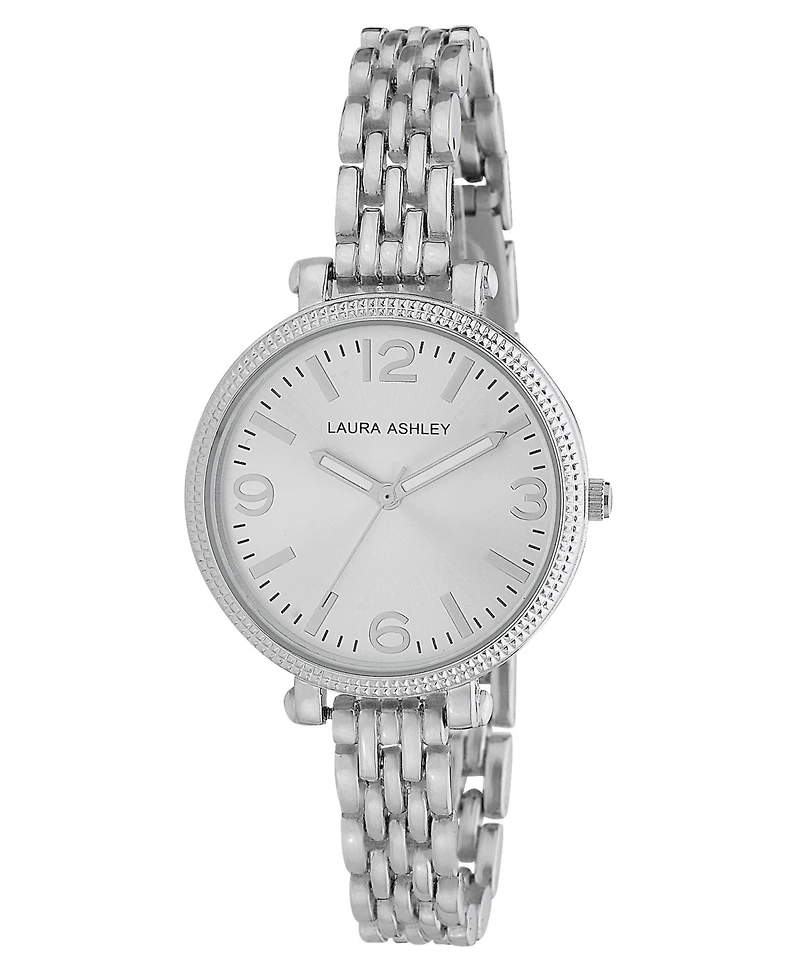 Laura Ashley Ladies' Silvertone Link Bracelet Watch