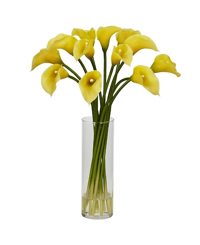 Nearly Natural Mini Calla Lily Silk Flower Arrangement