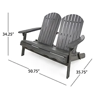 Malibu Outdoor Adirondack Loveseat
