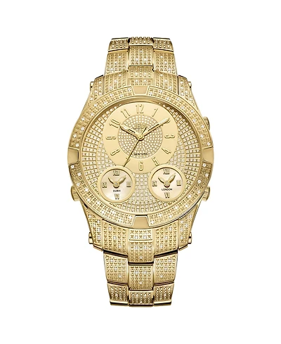 Jbw Men's Jet Setter Iii Diamond (1 ct.t.w.) 18k Gold Plated Stainless Steel Watch