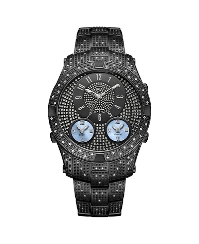 Jbw Men's Jet Setter Iii Diamond (1 ct.t.w.) Black Ion-Plated Stainless Steel Watch