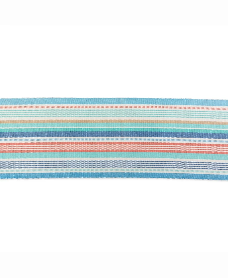 Seashore Stripe Fringed Table Runner 13" X 72"