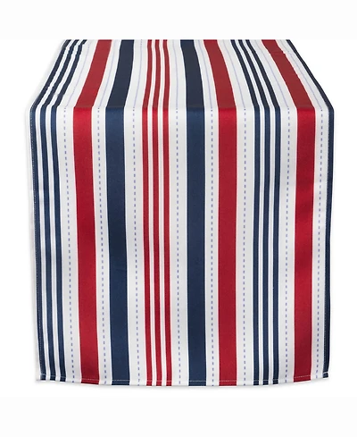 Patriotic Stripe Outdoor Table Runner 14" X 108"