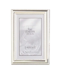 Lawrence Frames Metal Picture Frame Silver-Plate with Delicate Beading
