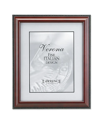 Lawrence Frames Walnut Wood Picture Frame - Gold Bead Design - 8" x 10"