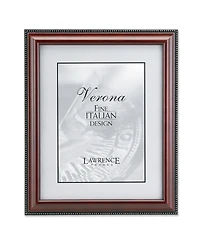 Lawrence Frames Walnut Wood Picture Frame - Gold Bead Design - 8" x 10"