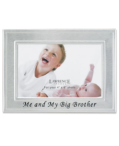 Lawrence Frames Big Brother Silver Plated Picture Frame - Me and My Big Brother Design - 6" x 4"
