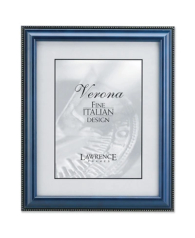 Lawrence Frames Blue Wood Picture Frame - Gold Bead Design - 8" x 10"