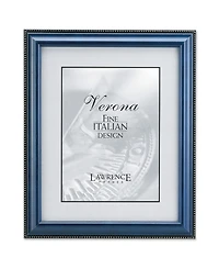 Lawrence Frames Blue Wood Picture Frame - Gold Bead Design - 8" x 10"