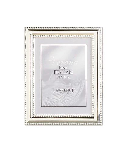 Lawrence Frames Metal Picture Frame Silver-Plate with Delicate Beading - 4" x 5"