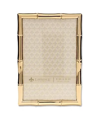 Lawrence Frames Gold Metal Picture Frame with Bamboo Design - 4" x 6"
