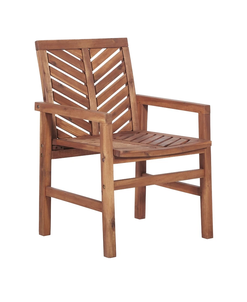 Patio Wood Chairs, Set Of 2