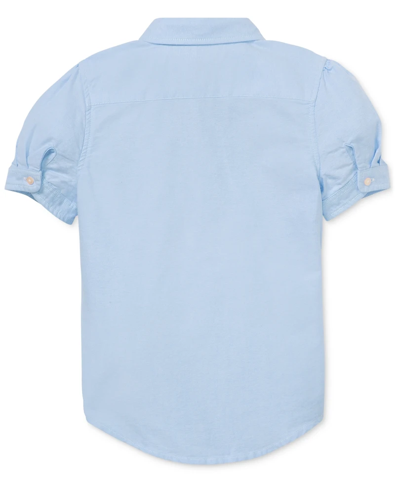 Polo Ralph Lauren Little Girls Short Sleeve Solid Oxford Top