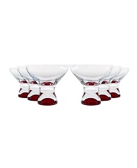 Red Vanilla Samba Colors Martini Dessert Glass 11 Oz