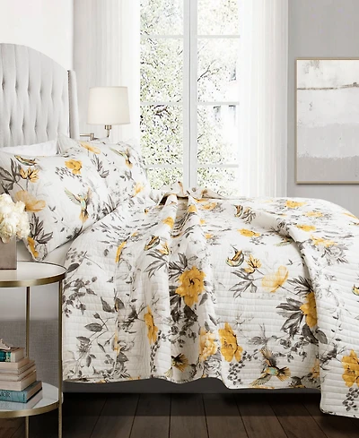 Lush Decor Penrose Floral 3-Pc. Quilt Set