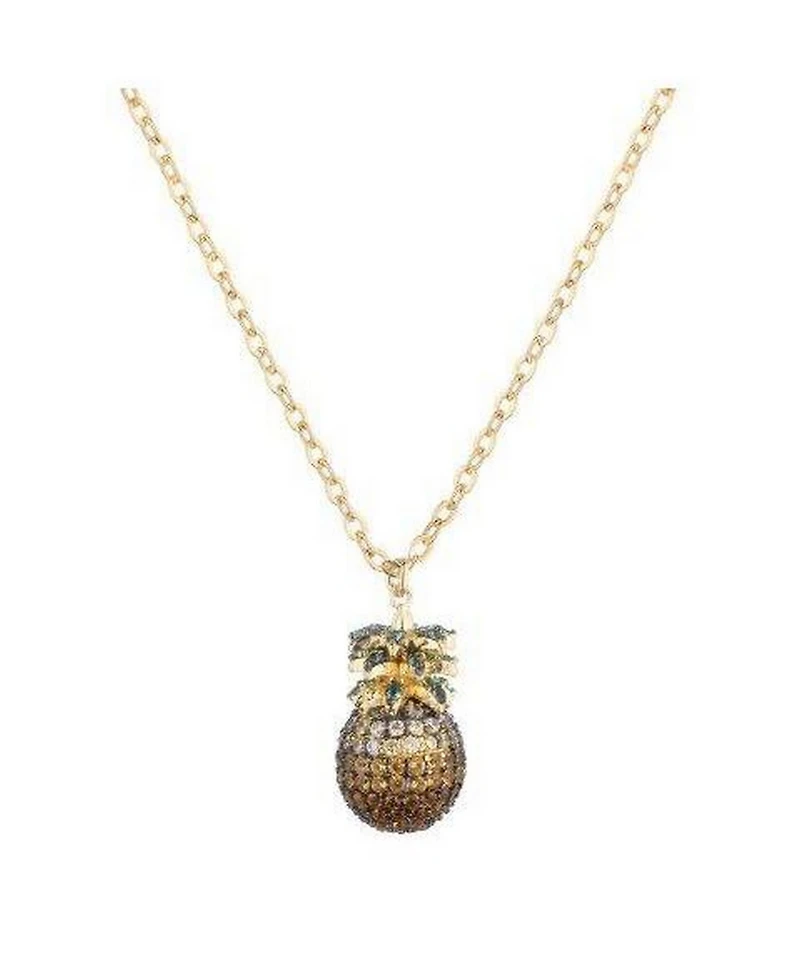 Noir Cubic Zirconia Pineapple Necklace