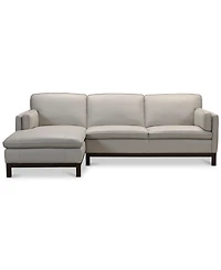 Closeout! Virton 2-Pc. Leather Chaise Sectional Sofa, Created for Macy's
