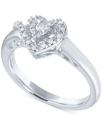 Diamond Heart Promise Ring (1/10 ct. t.w.) Sterling Silver