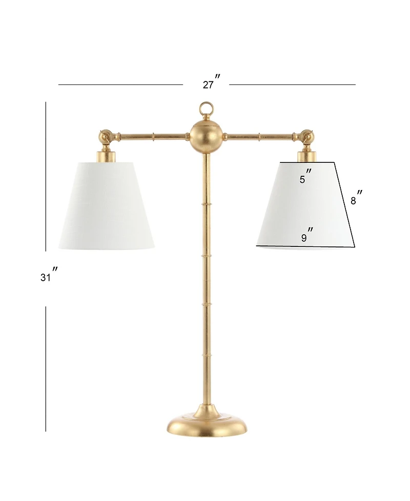 Jonathan Y Ruth 31" 2-Light Libraryl Led Table Lamp