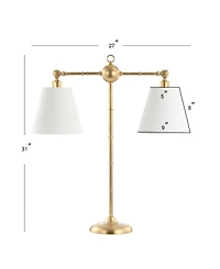 Jonathan Y Ruth 31" 2-Light Libraryl Led Table Lamp