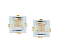 Aquamarine Square Stud Earrings (1 ct. t.w.) in 14k Gold
