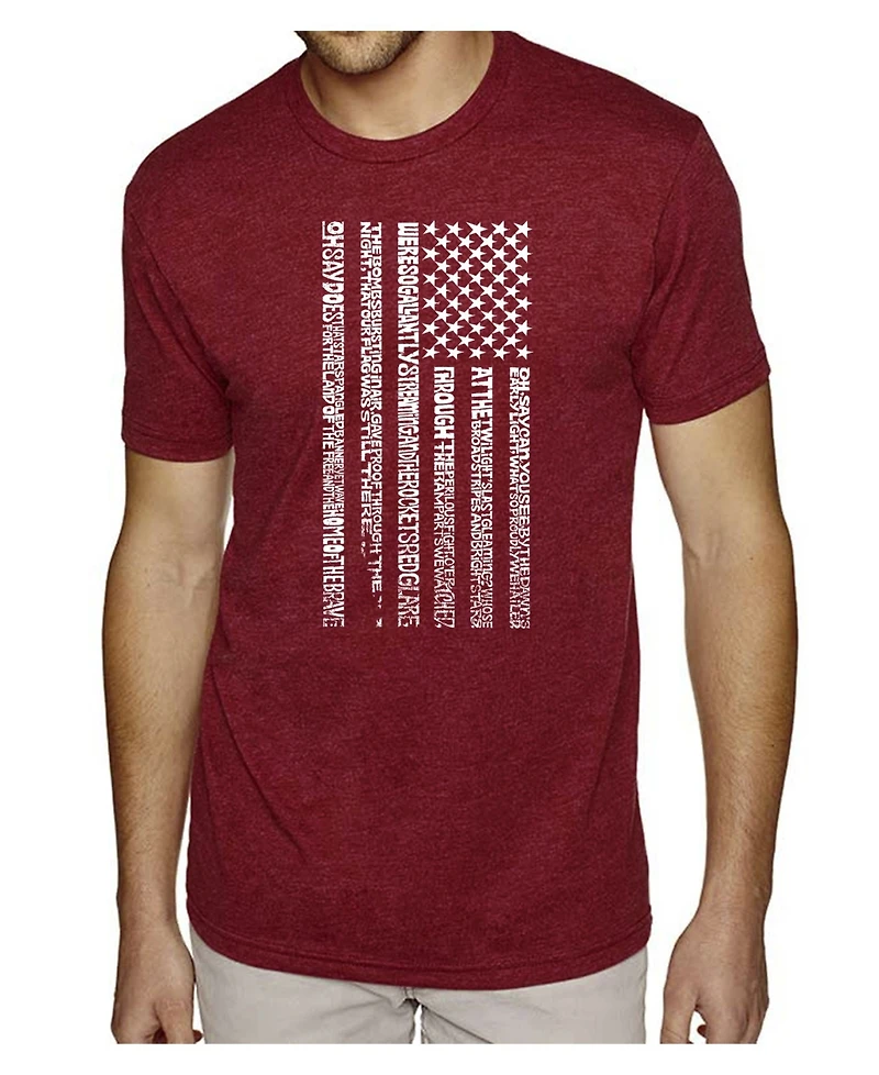 La Pop Art Mens Premium Blend Word T-Shirt - Anthem