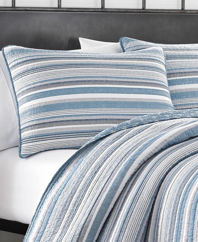 Nautica Jettison Cotton Reversible 2-Pc. Quilt Set, Twin