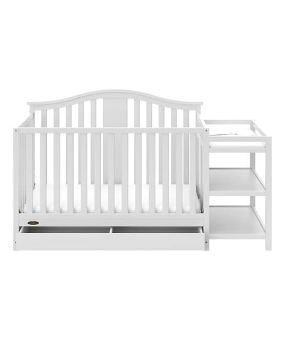 Graco Solano 4-in-1 Convertible Crib & Changer with Drawer - Pebble Gray