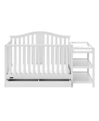 Graco Solano 4-in-1 Convertible Crib & Changer with Drawer - Pebble Gray