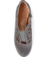 Journee Collection Women's Piper Cagey Upper Round Toe Dress Shooties