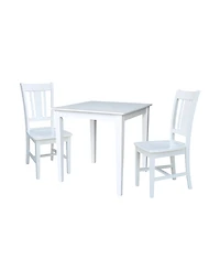 International Concepts 30X30 Dining Table With 2 San Remo Chairs