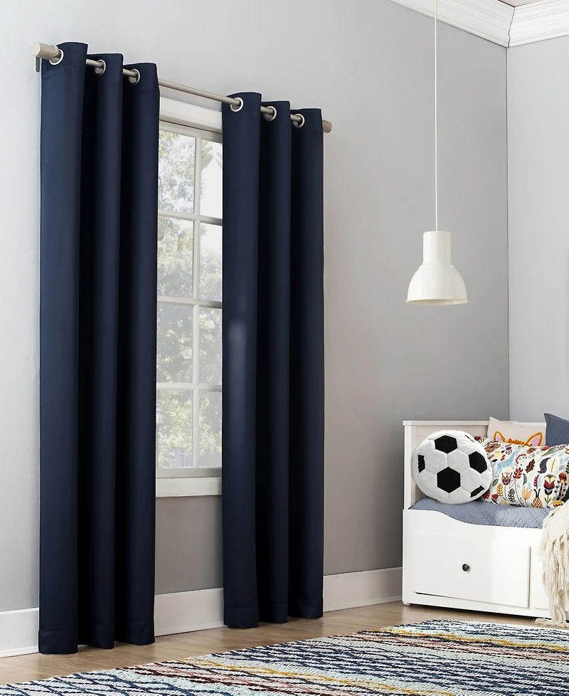 Riley Kids Bedroom Blackout Grommet Curtain Panel