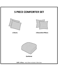 Intelligent Design Abby Pintucked Metallic 5-Pc. Comforter Set, Full/Queen