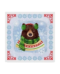 Fiona Stokes-Gilbert 'Winter Bear' Canvas Art - 14" x 14"