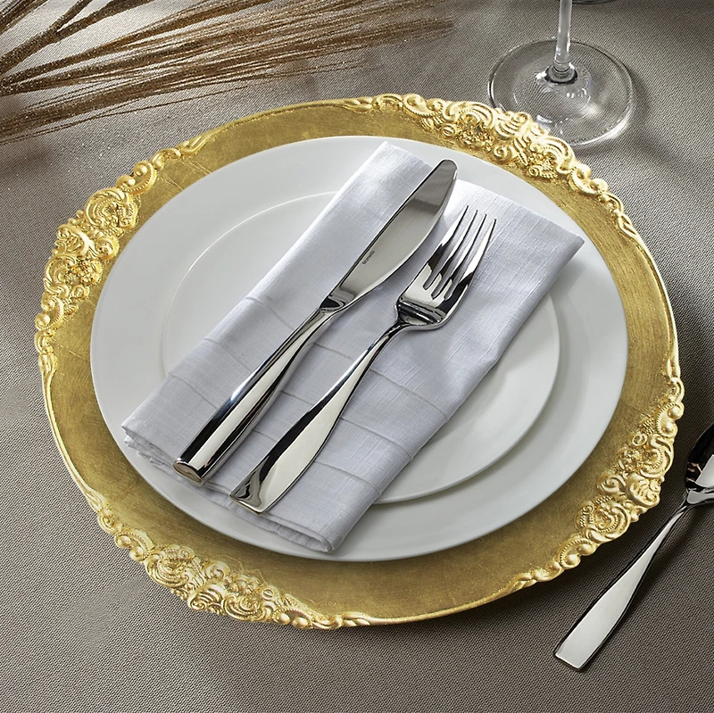 Jay Import American Atelier Gold Leaf Charger
