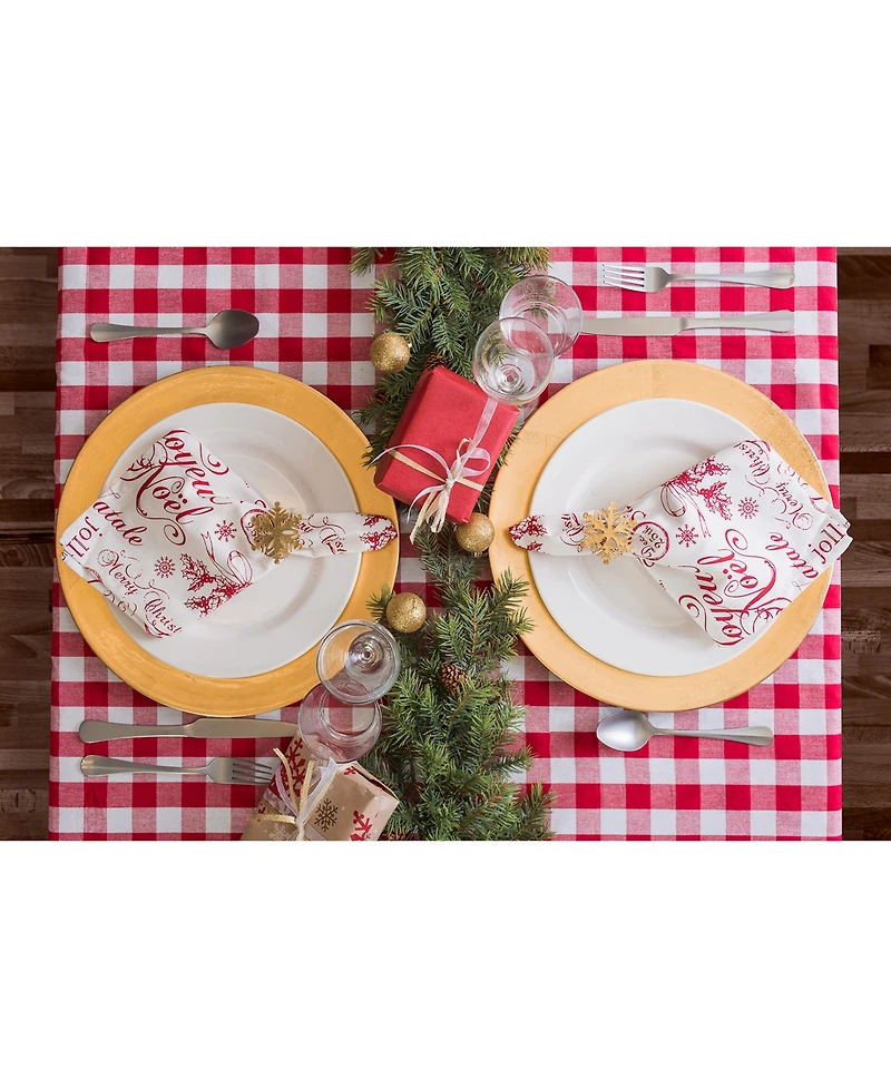 Design Imports Checkers Tablecloth 60" x 120"