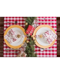 Design Imports Checkers Tablecloth 60" x 120"