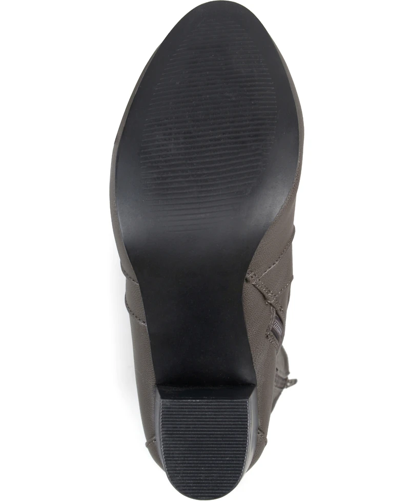 Journee Collection Women's Carver Wide Calf Block Heel Knee High Boots