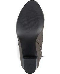 Journee Collection Women's Carver Wide Calf Block Heel Knee High Boots