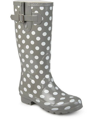 Journee Collection Women's Mist Pull On Lug Sole Rainboots