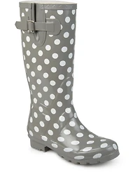 Journee Collection Women's Mist Pull On Lug Sole Rainboots